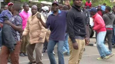 Protesters outside Supreme Court