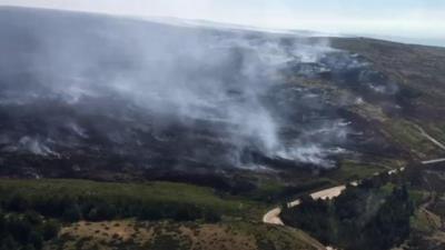 Winter Hill moorland fires