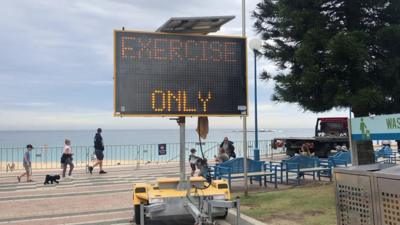 Sign at Sydney beach