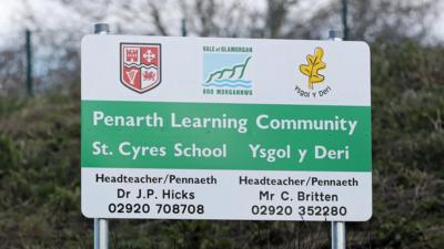 The school's sign