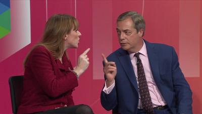 Angela Rayner and Nigel Farage