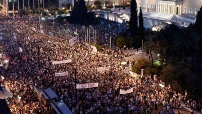 Protesters in Athens