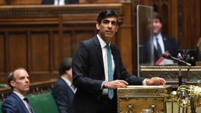 Rishi Sunak in the House of Commons