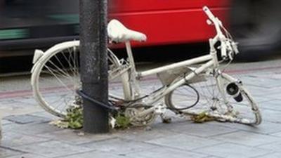 Ghost bike in London