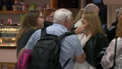 Passengers at Glasgow airport