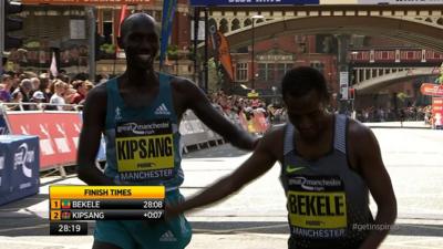 Bekele pips Kipsang in Great Manchester Run