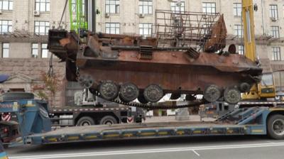 Destroyed Russian infantry vehicle