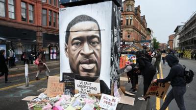 Goerge Floyd memorial in Manchester