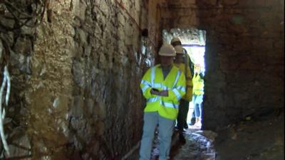 Chamber underneath the Clifton Suspension Bridge