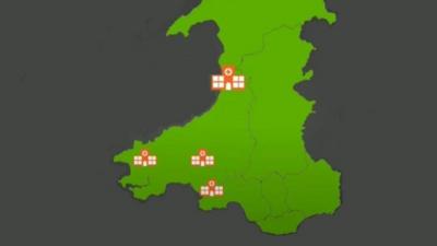 Hywel Dda hospital map