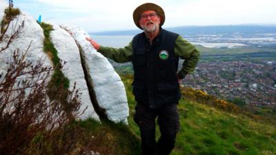 The stone was used to help guide allied pilots into wartime airfields in use in Belfast during the war.