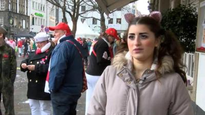 A woman at Cologne carnival