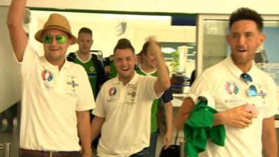 Nice airport was flooded with NI fans on Friday