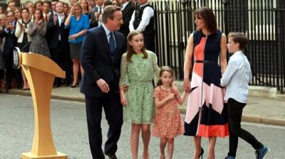 David Cameron and family