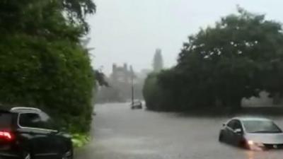 Flooded road