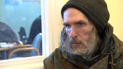 Nigel, a homeless man from Wolverhampton