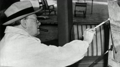 Winston Churchill painting