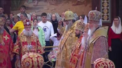 Orthodox clergy led the special ceremony