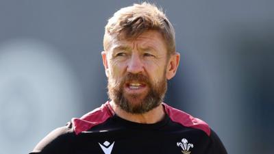 Wales defence coach Mike Forshaw takes charge of the players