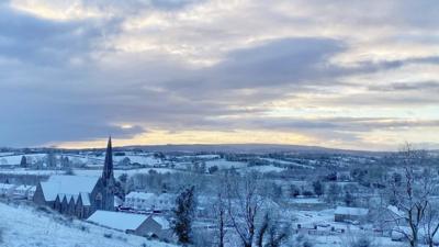 Parts of Northern Ireland woke up to snow on Tuesday