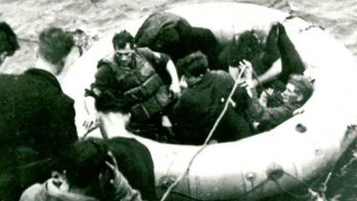 RAF crew on boat