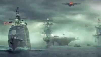 US warships in video