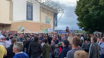 Supporters outside the ground