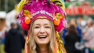 A festival goer at Green Man