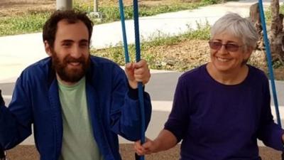 Yonatan Zeigen's with his mother Vivian Silver