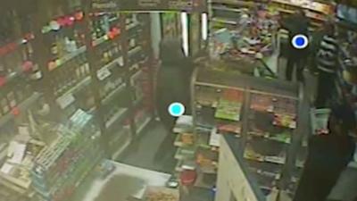 CCTV of shop attack