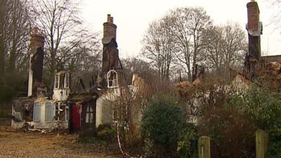 Burnt house