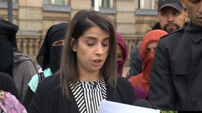 Parent Rosie Afsar outside Birmingham Council House