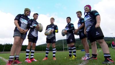 Young rugby players