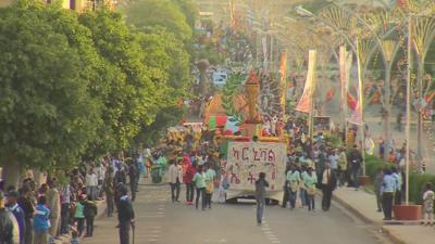 Celebration parade in Eritrea