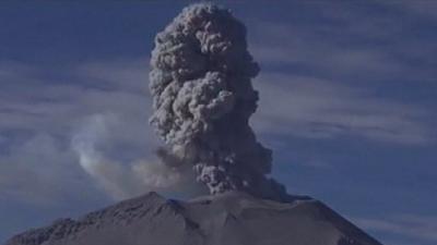 A volcano in Peru has erupted