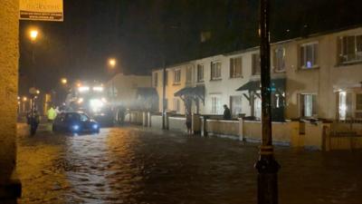 More than 100 calls were made to the government's flooding help line and several residents had to leave their homes as water levels rose.