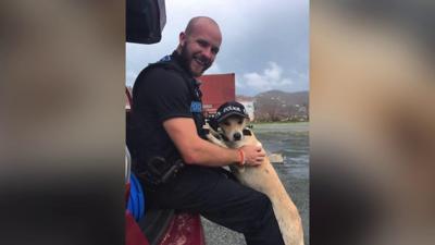 PC Jon Harvey with Buddy