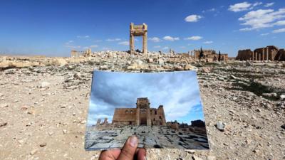 destruction in Palmyra