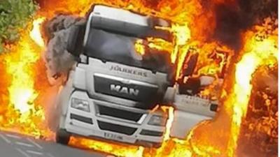 Lorry fire