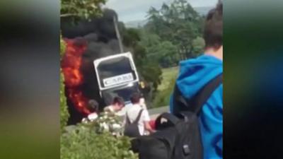 Bus fire