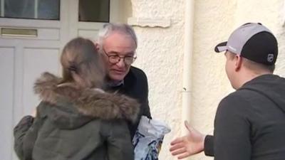 Claudio Ranieri greeted by wellwishers