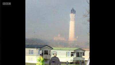 Fire near Lossiemouth's Covesea lighthouse