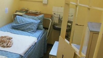 Prison cell where Oscar Pistorius was held.