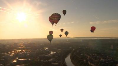 Hot air balloons take to the skies above Bristol
