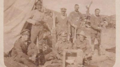 Soldiers from 6th Battalion RWF, somewhere in Palestine, 1917