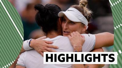 Ons Jabeur and Marketa Vondrousova embracing