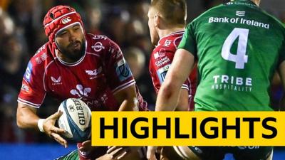 Josh Macleod in action for Scarlets against Connacht