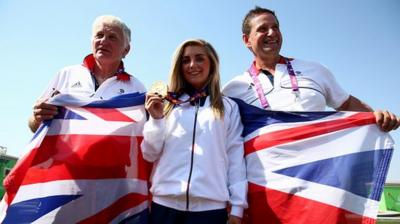 Amber Hill with her gold medal