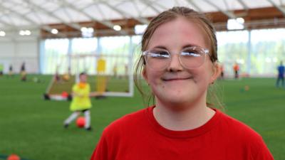 Florence during a training session at St George's Park