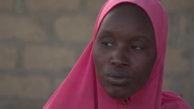 Fatima from Baga in a pink hijab